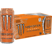 Monster Energy Ultra Sunrise, Sugar Free Energy Drink, 16 Fl Oz (Pack Of 15)