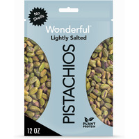 Wonderful Pistachios No Shells, Lightly Salted Nuts, 12 Ounce Resealable Bag, Protein Snacks, Gluten Free, Healthy Snack