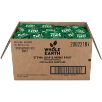 Whole Earth Sweetener Co. Stevia And Monk Fruit Sweetener, Erythritol Sweetener, Sugar Substitute, Zero Calorie Sweetener, 1,000 Stevia Packets (Packaging May Vary), 70.54 Ounce