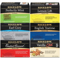 Bigelow Tea Black Tea 6 Flavor Variety Pack, Caffeinated Tea With Mint, Lemon, Constant Comment, English Teatime, Earl Grey, And Vanilla Chai, 20 Count Box (Pack Of 6), 120 Total Tea Bags