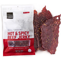 People's Choice Beef Jerky - Classic - Hot & Spicy - Big Slab - Whole Muscle Premium Cuts - Bulk Jerky Package - Thin Sheets - Low Sodium Low Salt High Protein Meat Snack - 15 Count, 1 Bag