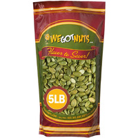 We Got Nuts Pumpkin Seeds Healthy Snacks 5Lbs (80Oz) Bag | Raw Pepitas No Preservatives Added, 100% Natural With No Shell | For Baking, Salad Toppings, Cereal, Roasting | Low Calorie Nuts,
