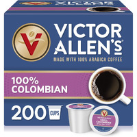 Victor Allen's Coffee 100% Colombian, Medium Roast, 200 Count, Single Serve Coffee Pods For Keurig K-Cup Brewers
