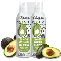 Chosen Foods 100% Pure Avocado Oil Spray, Keto And Paleo Diet Friendly, Kosher Cooking Spray For Baking, High-Heat Cooking And Frying (13.5 Oz, 2 Pack)