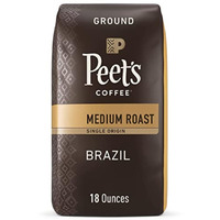 Peet's Coffee, Medium Roast Ground Coffee - Single Origin Brazil 18 Ounce Bag