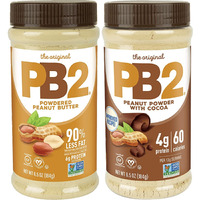 Pb2 Powdered Peanut Butter Bundle, Keto Diet, Gluten Free, Mix In Protein Shakes & Smoothies, Low Carb, Original Peanut Butter & Peanut Butter Cocoa Flavors (2 Jars - 6.5 Oz Each)