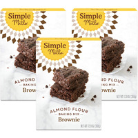 Simple Mills Almond Flour Baking Mix, Chocolate Brownie Mix - Gluten Free, Plant Based, 12.9 Ounce (Pack Of 3)