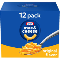 Kraft Original Mac & Cheese Macaroni And Cheese Dinner, 12 Ct Pack, 7.25 Oz Boxes