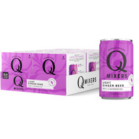 Q Mixers Light Ginger Beer, Premium Cocktail Mixer Made With Real Ingredients, Only 40 Calories Per Can, 7.5 Fl Oz (Pack Of 24)