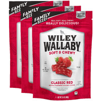 Wiley Wallaby Licorice 24 Ounce Classic Gourmet Soft & Chewy Australian Red Licorice Candy Twists, 3 Pack