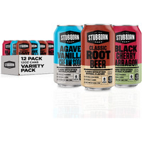 Stubborn Soda, 3 Flavor Variety Pack, 12Oz Cans (12 Pack)