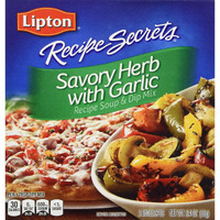 Soup Secrets Lipton Recipe Soup And Dip Mix For A Delicious Meal Savory Herb With Garlic Great With Your Favorite Recipes, Dip Or Soup Mix 2.4 Ounce (Pack Of 12)
