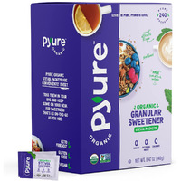 Pyure Organic Stevia Packets | Granulated Sugar Packets - White Sugar Substitute | Zero Carb, Zero Sugar, Zero Calorie Sweetener Packets | Plant-Based Stevia Packets For Keto Coffee | 240 Count