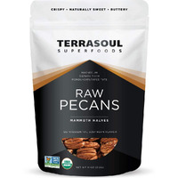 Terrasoul Superfoods Organic Pecans, 11 Oz (Pack Of 1) - Mammoth Halves | Fresh | Raw