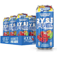 Ryse Fuel Sugar Free Energy Drink | Vegan Friendly, Gluten Free | No Fillers & No Artificial Colors | Low Calorie | 200Mg Natural Caffeine | 12 Pack (Kool Aid)