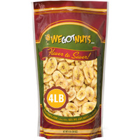 We Got Nuts Sweetened Banana Chips (4 Pounds) Sealed For Freshness - We Got Nuts