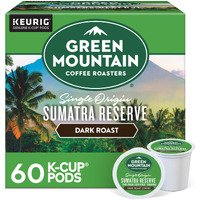 Green Mountain Coffee Roasters Sumatra Reserve, Keurig Single Serve K-Cup Pods, Dark Roast Coffee, 60 Count, (6 Packs Of 10)
