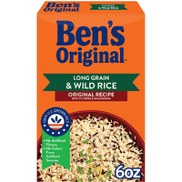 Ben's Original Flavored Long Grain Rice & Wild Rice, Boxed Rice, 6 Oz Box (Pack Of 12)