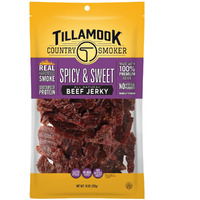 Tillamook Country Smoker Real Hardwood Smoked Beef Jerky, Spicy & Sweet, 10 Ounce