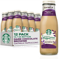 Starbucks Oatmilk Frappuccino, Coffee Drink, Dark Chocolate Brownie Oat Milk, 13.7 Fl Oz Bottles (12 Pack), Iced Coffee