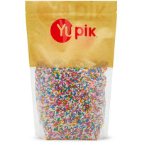 Yupik Rainbow Sprinkles, 2.2 Lb, Low In Sugar, Cholesterol-Free, Sodium-Free, Kosher, Dessert Topping