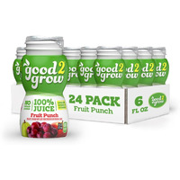 Good2Grow 100% Fruit Punch Juice 24-Pack Of 6-Ounce Bpa-Free Juice Bottles, Non-Gmo With No Added Sugar And An Excellent Daily Source Of Vitamin C. Spill Proof Tops Not Included (Pack Of 24)
