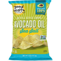 Good Health Avocado Oil Kettle Style Chips With Sea Salt 5 Oz. Bag (4 Bags)