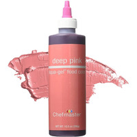 Chefmaster Deep Pink Liqua-Gel Food Coloring | Vibrant Color | Professional-Grade Dye For Icing, Frosting, Fondant | Baking & Decorating | Fade-Resistant | Easy-To-Use | Made In Usa | 10.5 Oz