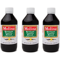 Molina Mexican Natural Vanilla Blend With Pure Vanilla Extract, 24.9 Fl Oz. (3 Pack Of 8.3Oz Bottles)