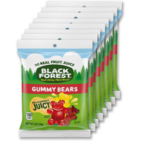 Black Forest Gummy Bears Candy, Real Fruit Juice, 6 Ounce Bags (Pack Of 8)