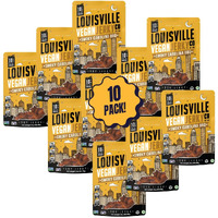 Louisville Vegan Jerky - Sweet & Smoky Carolina Mustard Bbq Vegan Meat - Lip-Smacking Vegan-Friendly & Vegetarian Jerky - Non-Gmo Soy Protein, Gluten-Free High Protein Vegan Snacks - 3 Oz, 10 Pack