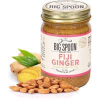 Big Spoon Roasters Fiji Ginger Almond Butter W/Sea Salt - Keto Friendly, Low Sugar Almond Butter - Crunchy Almond Butter With Bee-Friendly Almonds - Gourmet, Pure, Vegan Almond Nut Butter - 13 Ounces