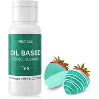 Oil Based Food Coloring For Chocolate - 30 Milliliters Upgraded Oil Teal Food Color For Baking Cake Decorating, Edible Food Dye For Candy Melts Cookies Easter Egg Icing Fondant Meringues