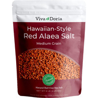 Viva Doria Hawaiian Red Alaea Sea Salt, Medium Grain, 5 Lb