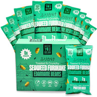 Where You Bean Edamame Beans Snack Seaweed Furikake - Dry Roasted Edamame Beans & Seaweed Snacks - High Protein Snacks For Adults - Japanese Snacks - Crunchy Edamame Snacks 0.9 Oz (Pack Of 8)