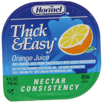 Hormel Drink Thick & Easy Orange Juice (Nectar Consistency), 4-Ounce Portion Control Cups (Pack Of 24)
