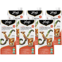Yogi Barista Classic Organic Chai Latte - 32 Fluid Oz (6 Pack) - Organic Chai Tea Concentrate - Supports Healthy Digestion - Includes Black Tea, Ginger, Cardamom, Cinnamon & More