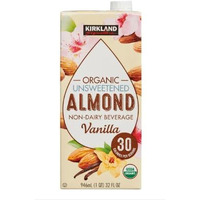 Kirkland Signature Organic Non-Dairy Unsweetened Vanilla Almond Beverage Cartons: 12 Ct. (32 Fl. Oz)