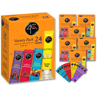 4C Powder Drink Mix Packets, Variety 6 Pack, 24 Count, Singles Stix On The Go, Refreshing Sugar Free Water Flavorings