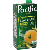 Pacific Foods Organic Chicken Bone Broth With Lemon Balm And Sage, 32 Oz Carton