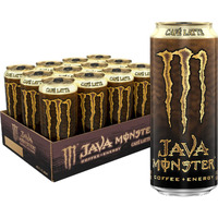Monster Energy Java Caf   Latte, Coffee + Energy Drink, 15 Ounce (Pack Of 12)