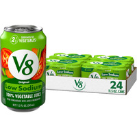 V8 Low Sodium Original 100% Vegetable Juice, Vegetable Blend With Tomato Juice, 11.5 Fl Oz Can (Pack Of 24)