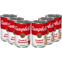 Campbells Condensed Cream Of Chicken And Cream Of Mushroom Soup Variety Pack, 10.5 Oz Can (6 Pack)