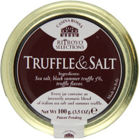 Casina Rossa Truffle Salt 3.5 Oz Jar - Italian Sea Salt With Dried Black Summer Truffle For Seasoning, Finishing & Cooking