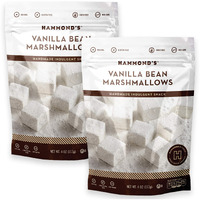 Hammonds Candies Gourmet Marshmallows - Vanilla Bean | Great For Snacking, Hot Chocolate, Smores, Baking | Gluten-Free, Kosher, Handcrafted In The Usa | 2 Pack
