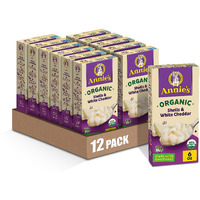 Annie's Organic Macaroni And Cheese Shells, White Cheddar, 6 Oz. (Pack Of 12)