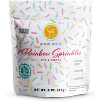 Good Dees Keto Rainbow Sprinkles (1G Net Carbs Per Serving) - Sugar Free Low Carb Keto Dye Free Sprinkles Made With Natural Coloring & Gluten Free | Topping For Cookie, Cake Decoration & Ice Cream