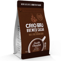 Crio Bru Brewed Cacao Double Chocolate Light Roast - Coffee Alternative Natural Healthy Drink | 100% Pure Ground Cacao Beans | 99.99% Caffeine Free, Keto, Low Carb, Paleo, Brew And Enjoy Hot Or Iced (3 Pound (Pack Of 1))