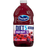 Ocean Spray Diet Cran-Grape Cranberry Grape Juice Drink, 64 Fl Oz Bottle (Pack Of 8)