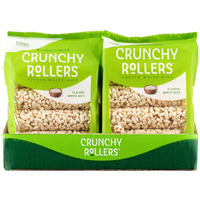 Classic White Rice Crunchy Rollers - Sweet Rice Snacks, Crispy Puffed Rice Rolls, Healthy Snack Rolls For Adults And Kids - Friendly Grains - 3.5 Oz Individual Packs (12 Packs Of 8)